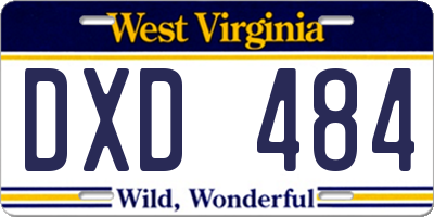 WV license plate DXD484