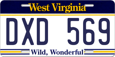 WV license plate DXD569