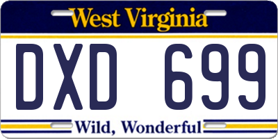 WV license plate DXD699