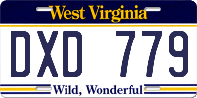 WV license plate DXD779