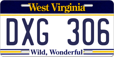 WV license plate DXG306