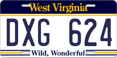 WV license plate DXG624