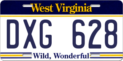 WV license plate DXG628