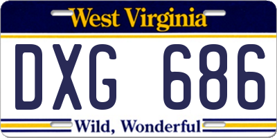 WV license plate DXG686