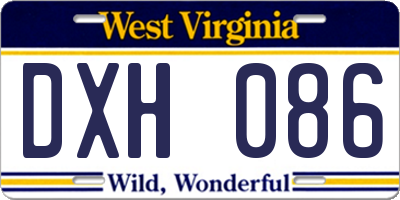 WV license plate DXH086