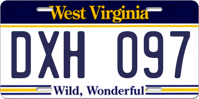 WV license plate DXH097