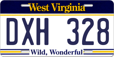 WV license plate DXH328