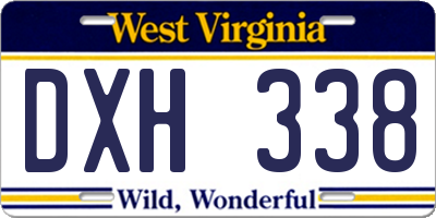 WV license plate DXH338