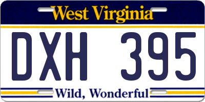 WV license plate DXH395