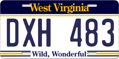 WV license plate DXH483