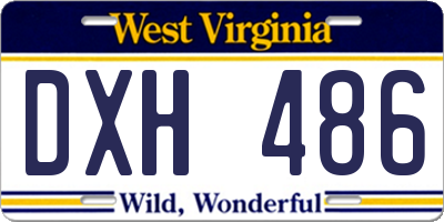 WV license plate DXH486