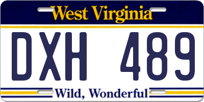 WV license plate DXH489