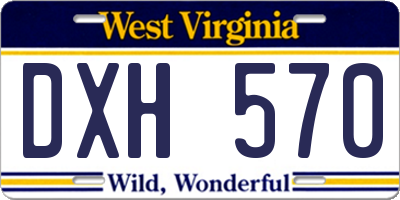 WV license plate DXH570