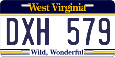 WV license plate DXH579