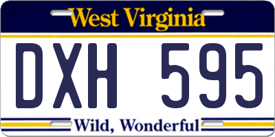 WV license plate DXH595