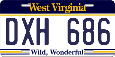 WV license plate DXH686