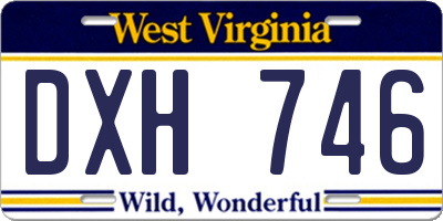 WV license plate DXH746