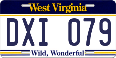 WV license plate DXI079