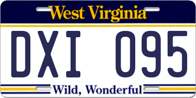 WV license plate DXI095