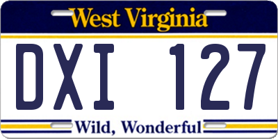 WV license plate DXI127