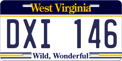 WV license plate DXI146