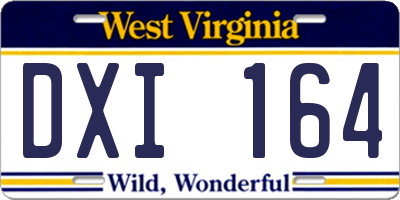 WV license plate DXI164
