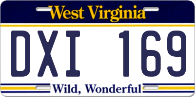 WV license plate DXI169
