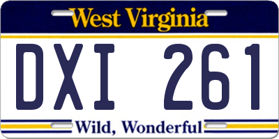WV license plate DXI261