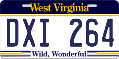WV license plate DXI264