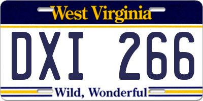 WV license plate DXI266