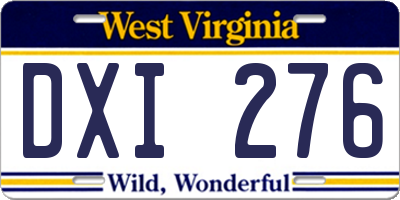 WV license plate DXI276