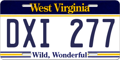 WV license plate DXI277