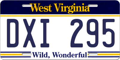 WV license plate DXI295