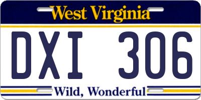 WV license plate DXI306