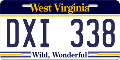 WV license plate DXI338
