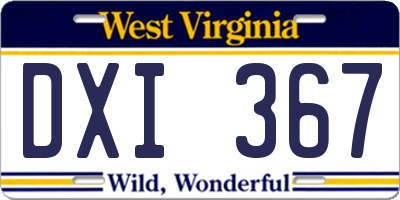WV license plate DXI367