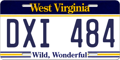WV license plate DXI484
