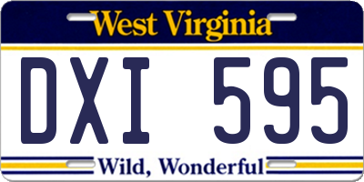 WV license plate DXI595