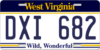 WV license plate DXI682