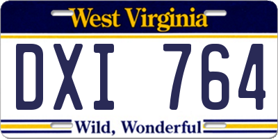 WV license plate DXI764