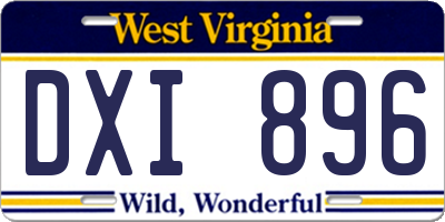 WV license plate DXI896