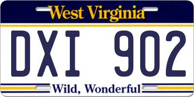 WV license plate DXI902