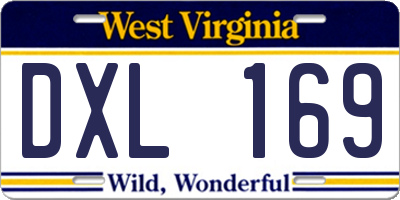 WV license plate DXL169