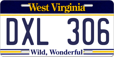 WV license plate DXL306