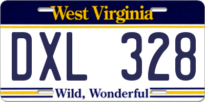 WV license plate DXL328
