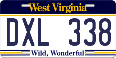 WV license plate DXL338