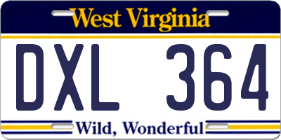 WV license plate DXL364