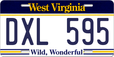 WV license plate DXL595