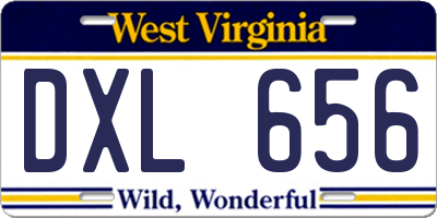 WV license plate DXL656