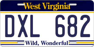 WV license plate DXL682